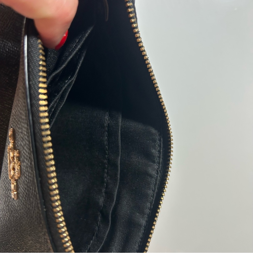 Coach Black Textured Wristlet - Picture 5 of 7